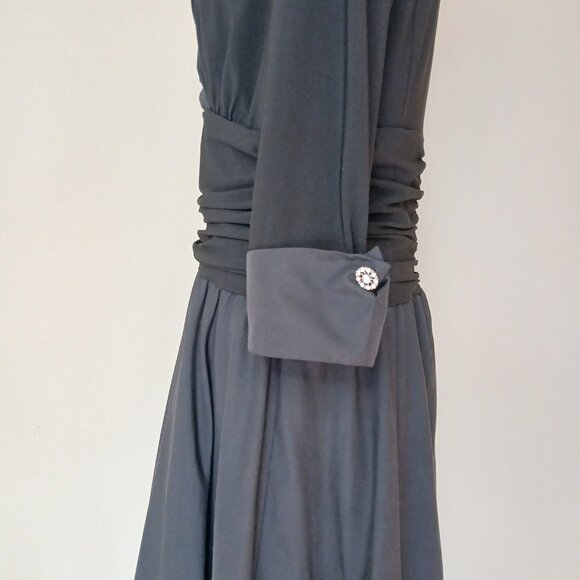 Eliza J Elegant Ruched Cocktail Swing Dress Size 16 - Picture 7 of 10